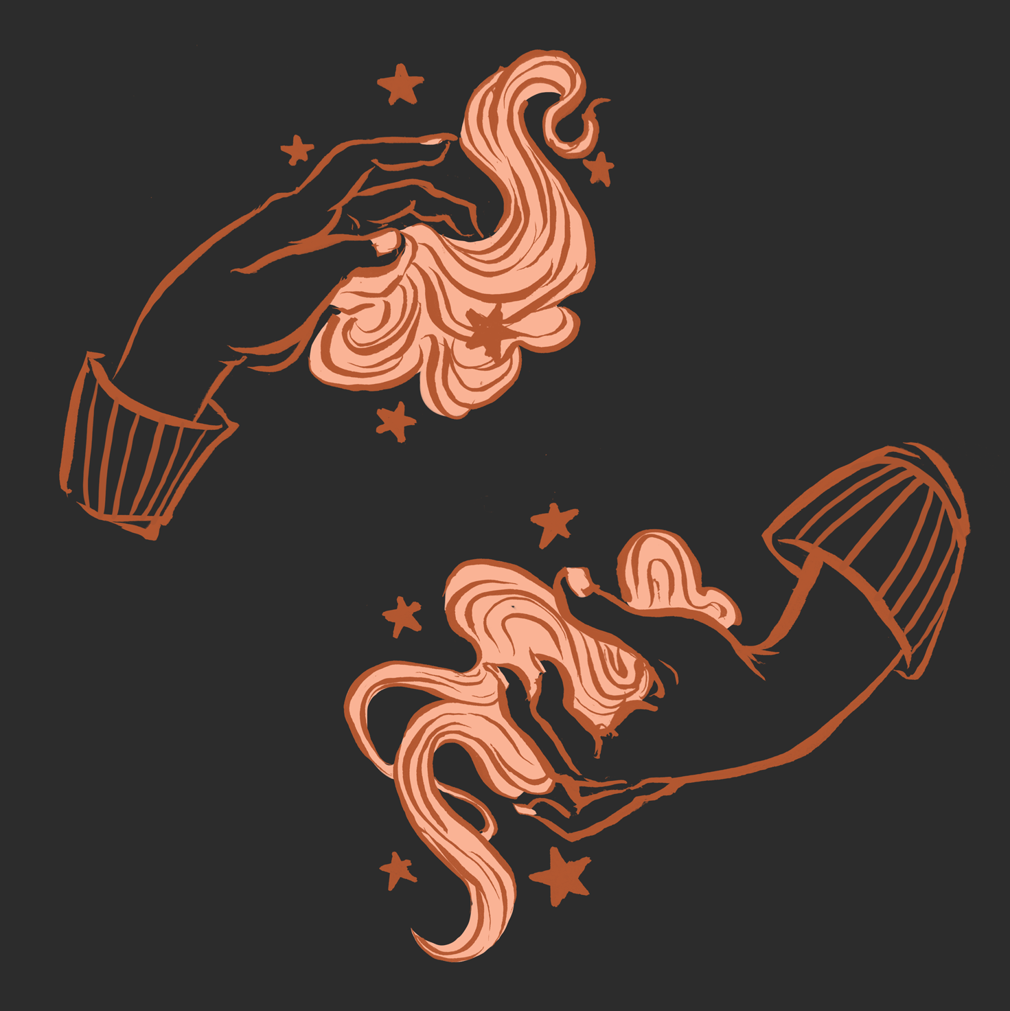 an illustration of hands weaving chakra